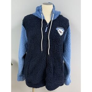 NWT Tennessee Titans Fuzzy Fleece Teddy Bear Jacket XL Hoodie Navy NFL Apparel